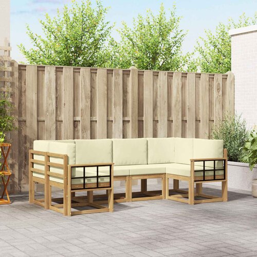  Set vanjskih sofa 6 kom. Bijela i krem Smeđa 245 x 128,5 x 73 cm Cene