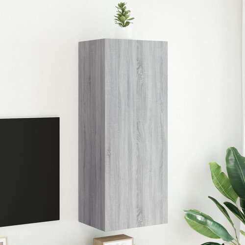 VidaXL Stenska TV omarica siva sonoma 40,5x30x102 cm inženirski les Slike