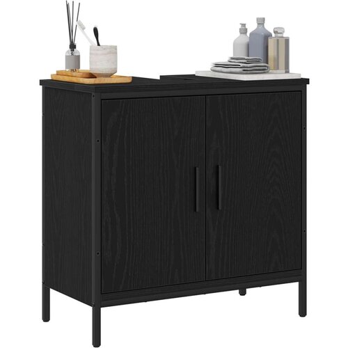 Kabinet za Lavabo - Umivaonik u kupaonici Crni hrast 60x30x60 cm Konstruirano drvo Slike