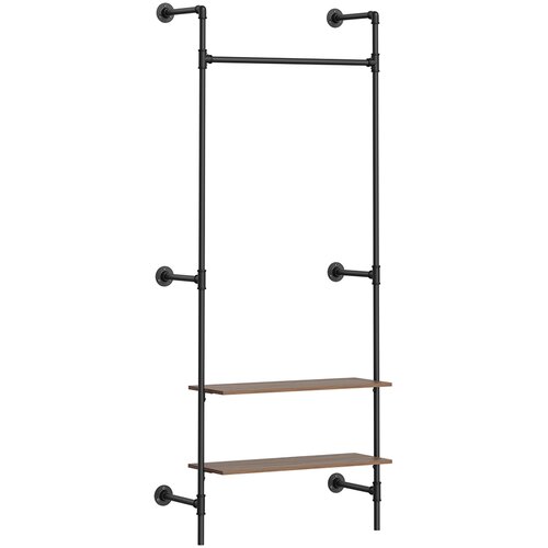 SoBuy Stenska omarica za obleko s policami Barva Črna Les 91x48x220cm KLS20-SCH, (5000212945) Cene