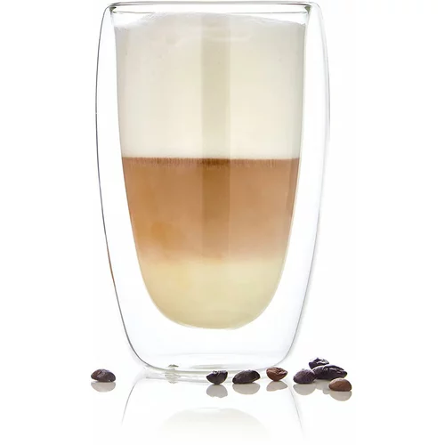 Bambuswald Kozarec za kavo, 400 ml, termo kozarec, ročna izdelava, bor-silikatno steklo