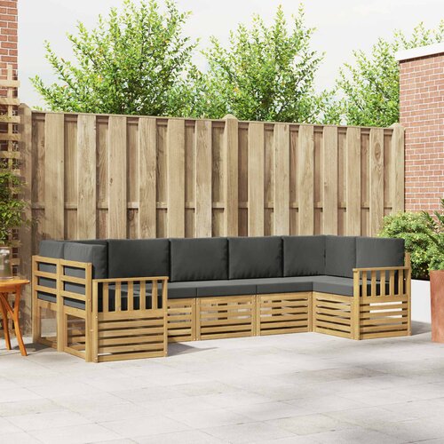  Set vanjskih sofa 6 pcs Bijela i Antracit 304 x 128,5 x 73 cm Cene