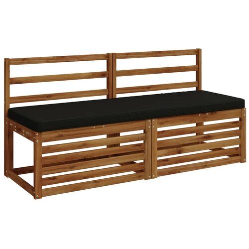  Jastučići za klupe - 2 dijela VUGHT 2 kom. 100% poliester Crna - Crna (melange) 150 x 50 cm 2 Slike