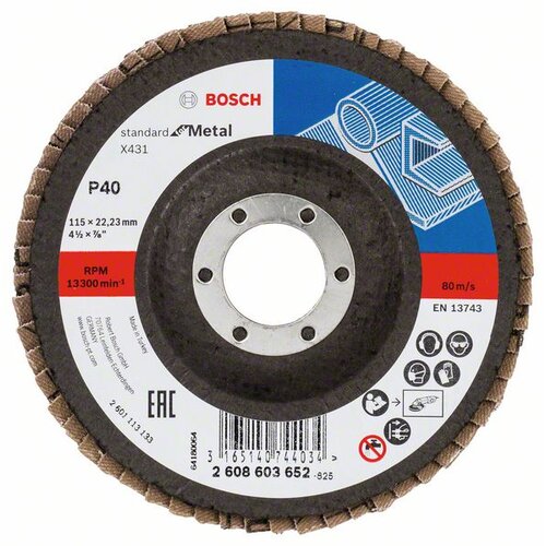 Bosch brusni disk za metalnu klapnu otvorenu-80G 115k22.23mm Cene