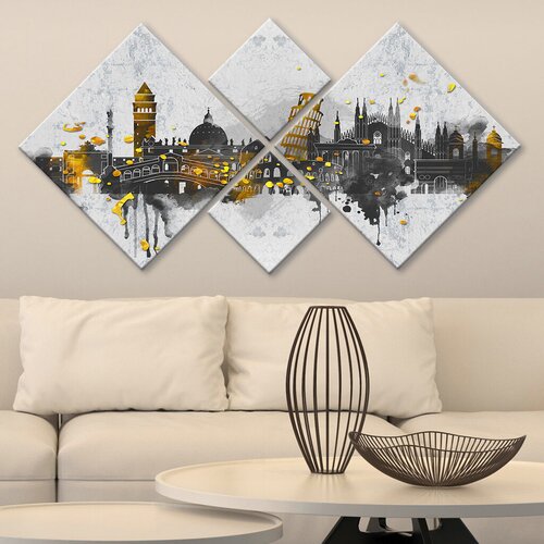 Wallity slika 4MDF1580766238, 60x115 cm, 4 dijela Cijene
