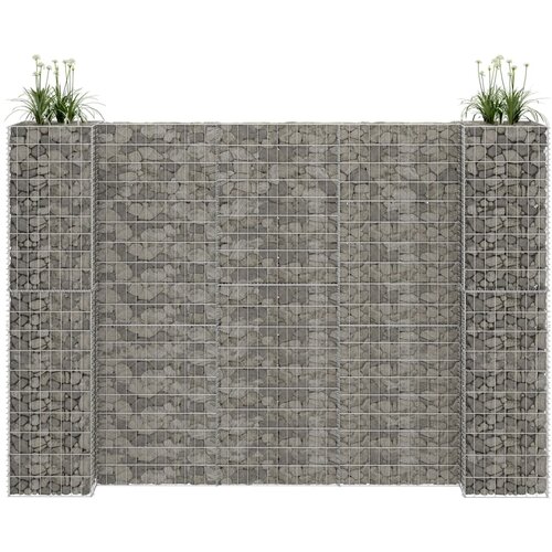vidaXL Korito za rastline gabion H-oblike jeklo 260x40x200 cm Cene