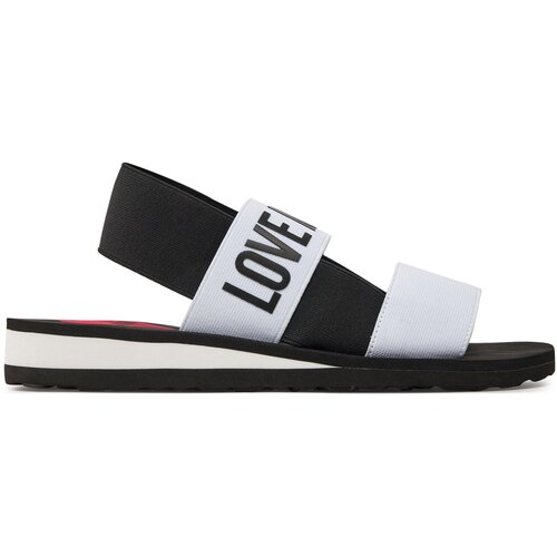Love Moschino Sandali JA16033G0IJN410A Bianco/Nero Slike