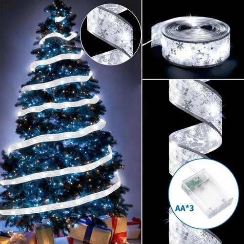Aigostar LED lanac 20xLED/3xAA 2m topla bela, srebrna Slike