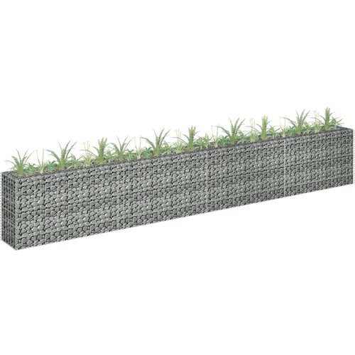 vidaXL Visoka greda gabion pocinkano jeklo 360x30x60 cm Cene