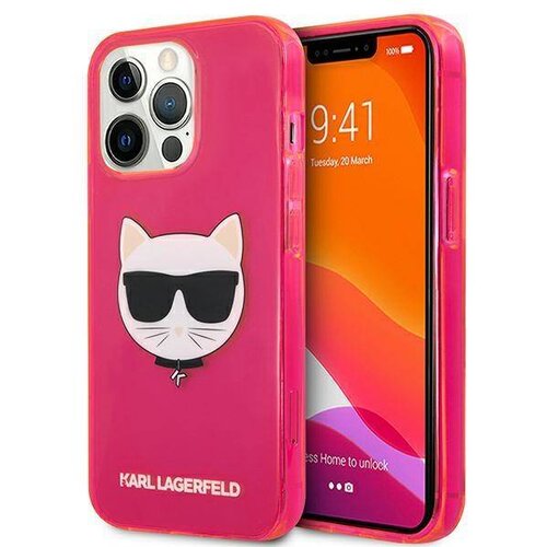 Karl Lagerfeld Originalen ovitek KLHCP13XCHTRP za iPhone 13 Pro Max pink silikonska zaščita - Choupetts head Cene