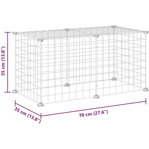  Kavez za kućne ljubimce s 8 panela crni 35 x 35 cm čelični Slike