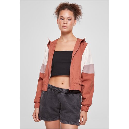 UC Ladies Ladies Short 3-Tone Crinkle Jacket terracotta/whitesand/duskrose Cene