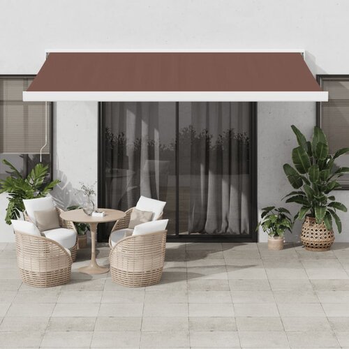 vidaXL Ročno zložljiva tenda rjava 400x300 cm Cene