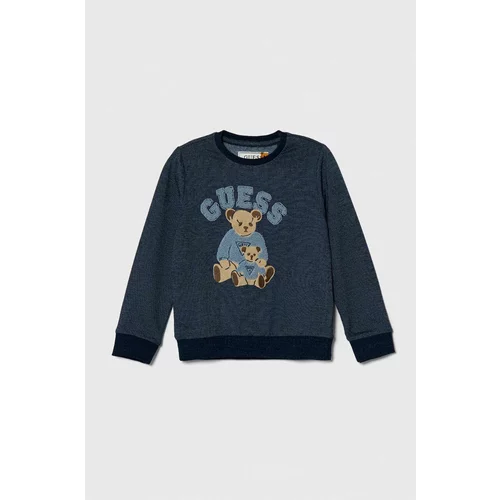 Guess Otroški pulover mornarsko modra barva