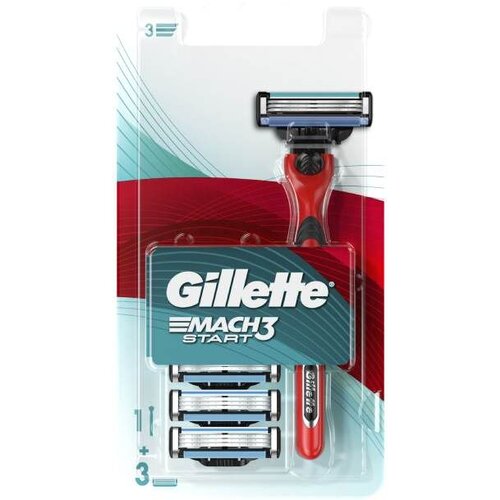 Gillette brijači Mach3 Start Redstar drška + 3 dopune Cene