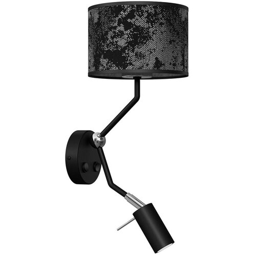  Zidna lampa SATINO 1xE27/40W/230V + 1xGU10/MR11/7W crna/siva Cene