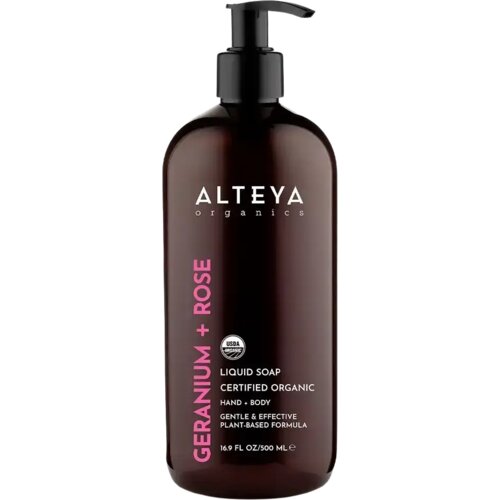 Alteya Organics Organic Liquid Soap Geranium + Rose - 500 ml Slike