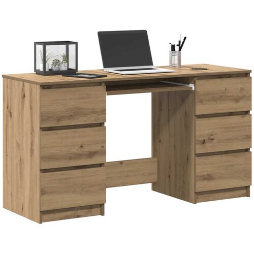  Pisaći stol Artisan hrast 140x50x77 cm izrađeno drvo Slike