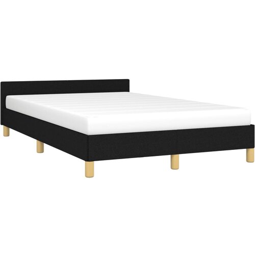  Okvir kreveta bez madraca crni 120x190 cm od tkanine Slike