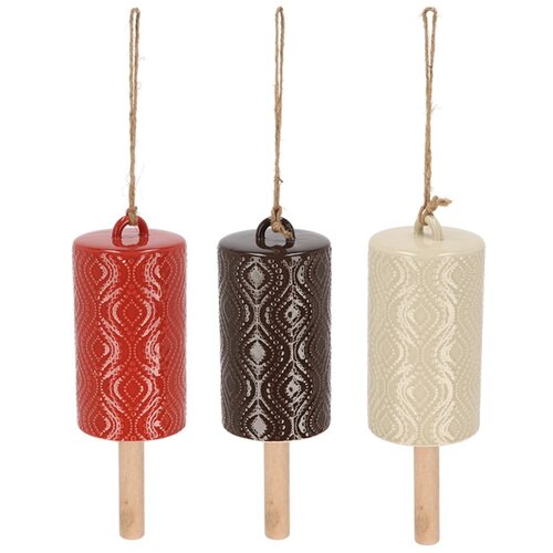 Esschert Design Glinene vjetrena zvonca 3 kom Dessert Dream &amp;ndash; Slike