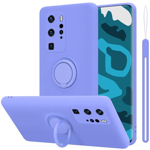 Cadorabo Ohi&scaron;je, združljiv s Huawei v tekoči lahki vijolični barvi - za&scaron;čitni pokrov iz fleksibilnega silikona TPU z obročem, (20586779) Cene