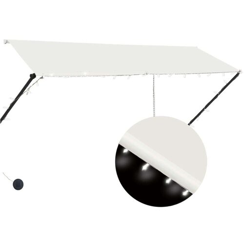  Zložljiva tenda z LED lučmi 300x150 cm krem, (20610488) Cene