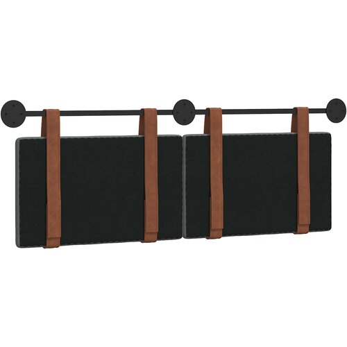  Držeće uzglavlje Zidne Tamno siva 130 x 55 x 5 cm Antikni PU Slike