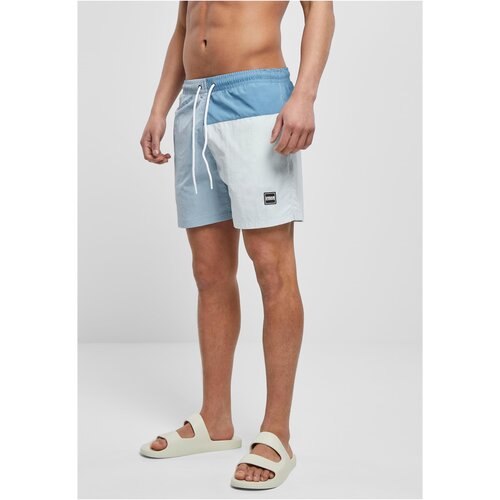Urban Classics Plus Size 3 Block Swim Shorts pastelblue Cene