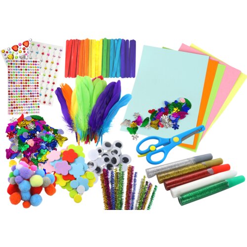 Little Artist's Creative Set Stickers Pompoms Feathers Glitter Cijene