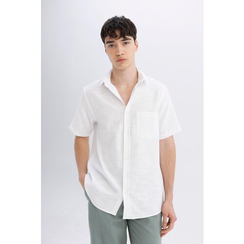 Defacto Regular Fit Textured Short Sleeve Shirt Slike