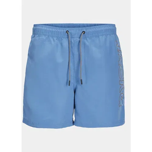 Jack & Jones Kopalne hlače Fiji 12253118 Modra Regular Fit