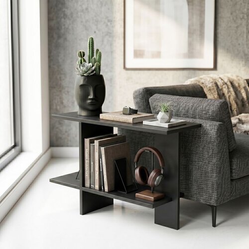 Hanah home pomoćni sto Essenziale, 80 cm, crni Cene