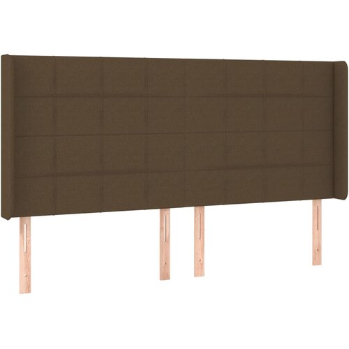  Krevet box spring s madracem LED tamnosmeđi 180x200 cm tkanina Slike