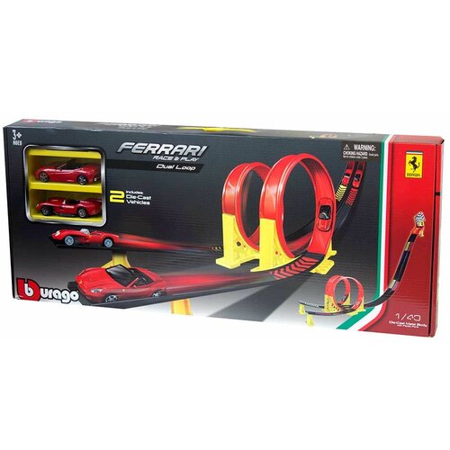 Burago Ferrari Dual Loop Playset 1:43 Slike
