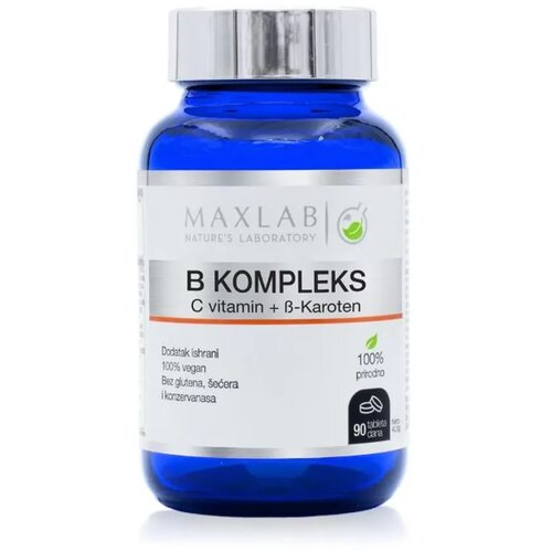 Maxlab Vitamin B Kompleks sa C Vitaminom I Beta-Karotenom Tablete A90 Slike