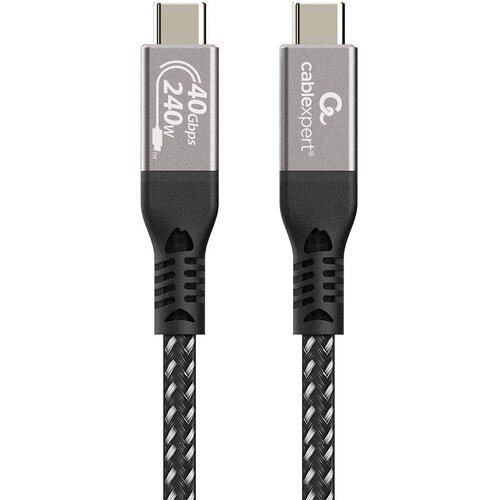 Gembird CCBP-USB4-CMCM240-0.5M Premium USB4 Type-C charging and data cable, 40 Gbps, 240 W, 0.5m Slike
