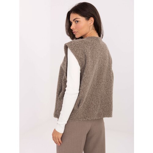 RUE PARIS Vest-IT-KZ-FL9622.29P-dark beige Slike