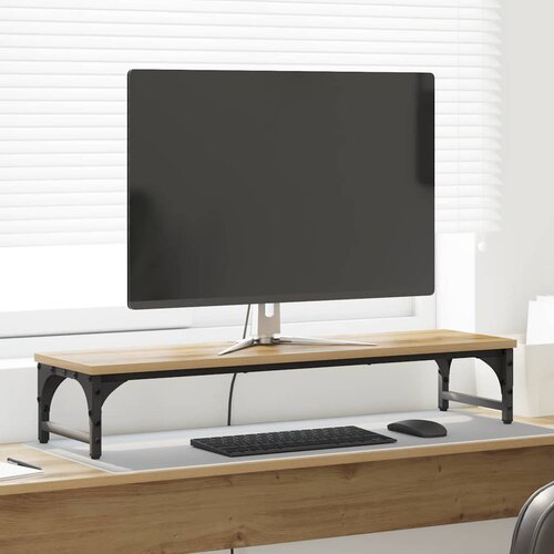 VidaXL Stalak za Monitor Umjetnički hrast 85 x 23 x 15,5 cm Slike