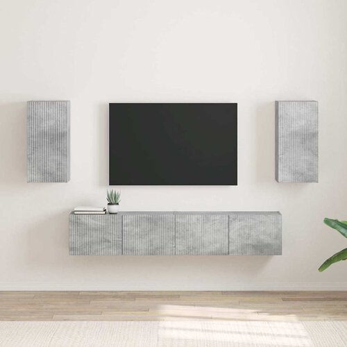 TV zidni ormar 2 pcs Beton 30 x 31 x 60 cm Konstruirano drvo Cijene