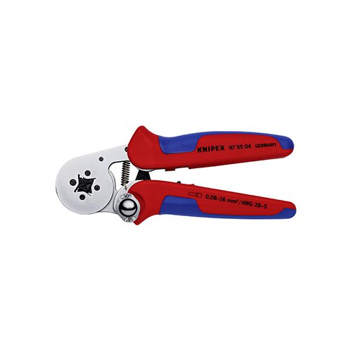 Knipex 97 55 04 Samostalno prilagođavajuće se klipne klije&scaron;ta za žičane krajnje cijevi sa bočnim ulazom s vi&scaron;ekomponentnim rukavima, kromirana 180 mm 97 55 04 klije&scaron;ta za krimpanje Cijene