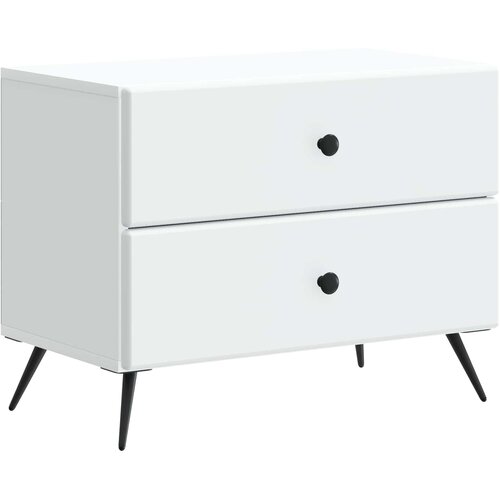 vidaXL Nočna omarica Bela 62 x 34,5 x 47,5 cm Inženirski les, (5000298639) Cene