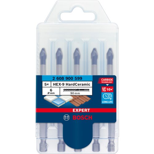 Bosch HEX-9 SET SVEDROV ZA TRDO KERAMIKO 5 kos. (5x6mm) EXPERT, (21379608) Slike