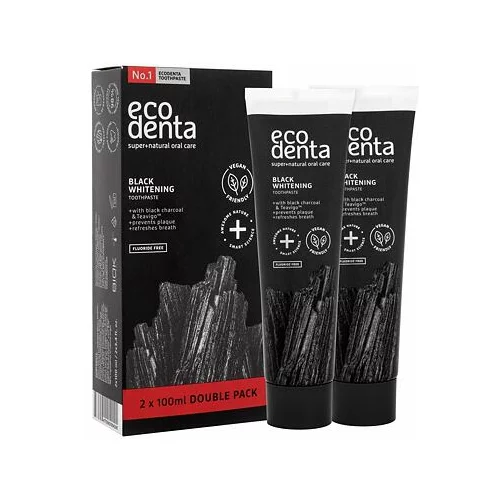 Ecodenta toothpaste black whitening darovni set pasta za izbjeljivanje zuba black whitening 2 x 100 ml