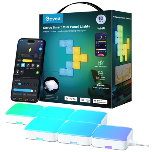 GOVEE - Set od 10 pametnih mini RGBIC panela sa Wi‑Fi Cene