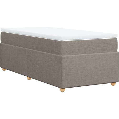 vidaXL Box spring postelja z vzmetnico taupe 80x200 cm blago, (21308020) Cene