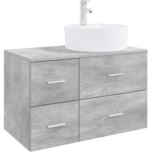  Set namje&amp;scaron;taja za kupaonicu 2 kom. Betonska siva 49,5 x 44,5 x 76 cm Slike