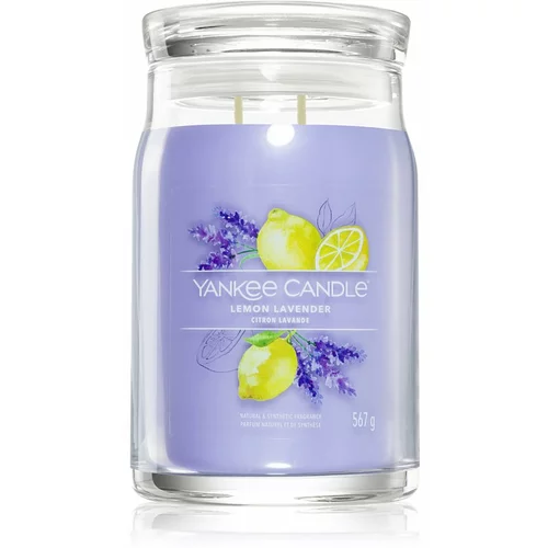 Yankee Candle Lemon Lavender dišeča sveča Signature 567 g