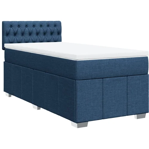 vidaXL Krevet s oprugama i madracem plavi 100 x 200 cm od tkanine vidaXL Krevet s oprugama i madracem plavi 100 x 200 cm od tkanine