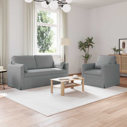  Set sofe 2 pcs Svijetlo siva 158 x 78 x 80 cm tkanina Cene