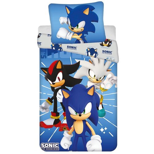 Jerry Fabrics Plava dječja posteljina za krevet za jednu osobu od mikrovlakana 140x200 cm Sonic – Cijene